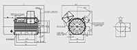 HSDE Model - Severe Duty, Large Motor Three Phase, TEFC, C-Face, Foot Mounted Electric Motors - 2