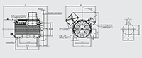 IEEE XL Model 250 Horsepower (hp) Power and 1185 Revolutions Per Minute (rpm) Speed C-Face, Foot Mounted Electric Motor - 2