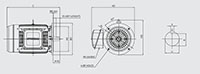 HES Model 1 Horsepower (hp) Power and 3490 Revolutions Per Minute (rpm) Speed Electric Motor